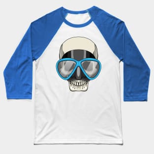 Skull Swimming Swimming goggles Baseball T-Shirt